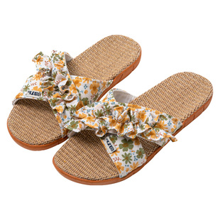 回力亚麻拖鞋女夏室内家居静音防滑吸汗不臭脚木地板卧室四季春秋