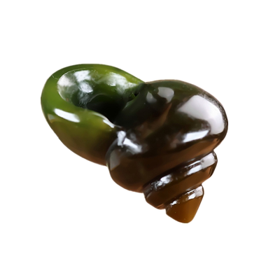 和田玉籽料糖玉田螺吊坠