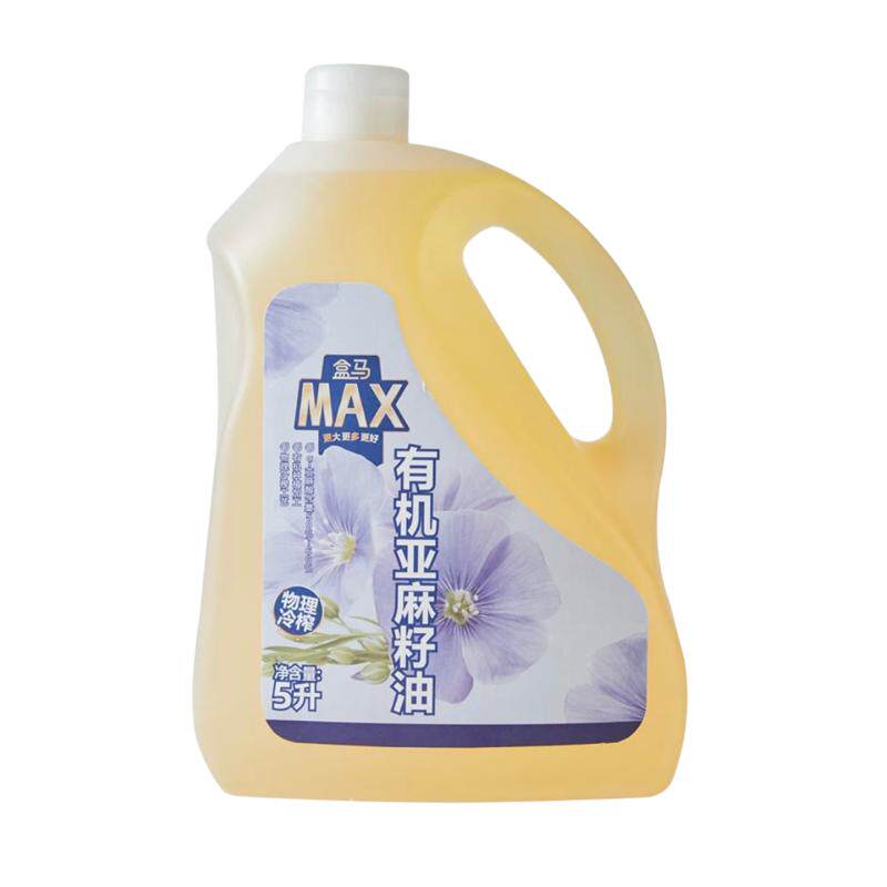 冷榨MAX有机亚麻籽油5L升装盒马