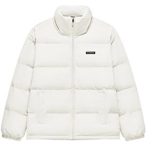 特步羽绒服男女2023冬季新款保暖鸭绒运动上衣面包服立领夹克外套