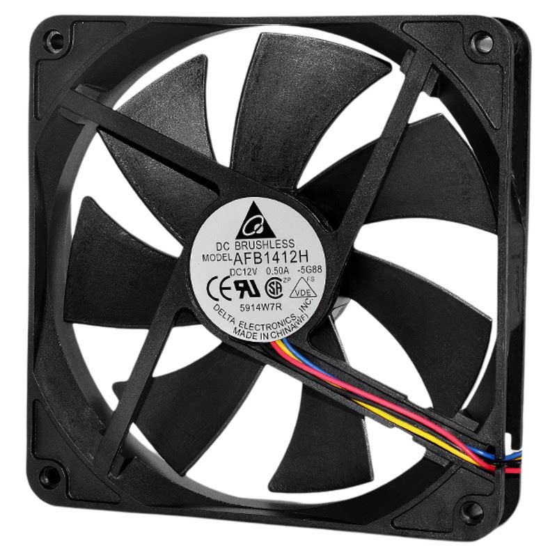 AFB1412H台达14025 12V0.5A大风量机箱电源服务器滚珠PWM风扇14CM