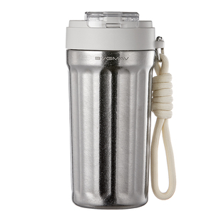 英国宝威玛纯钛保温杯吸管大容量咖啡杯便携式随行杯一盖双饮水杯