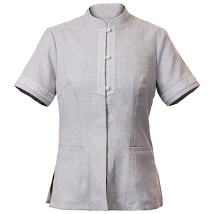 衣研堂酒店客房保洁工作服短袖女夏季物业家政阿姨保洁服春夏套装