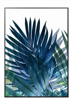 北欧小清新棕榈叶子绿植客厅挂画