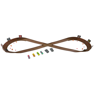 SISING遥控电动轨道车拼装玩具男童创意赛道一款轨道两种拼法8与B