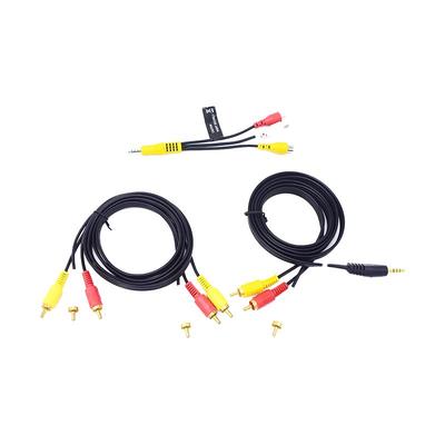 视频线一拖三av线3.5转莲花头