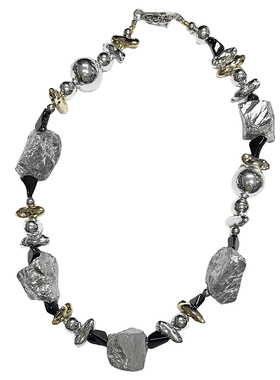 个性碎石头串珠项链高级感