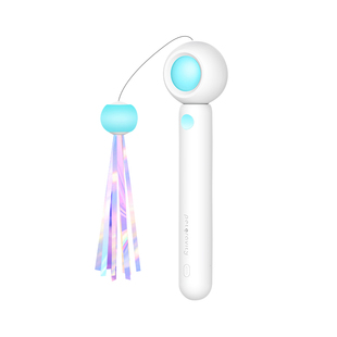 引力弹弹逗猫棒长杆可伸缩耐咬猫咪玩具红外线激光笔羽毛替换头