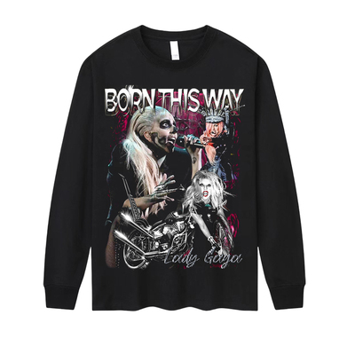 经典怀旧ladygaga短袖t恤直喷