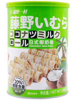 藤野一村日式桶装网红椰香酥卷