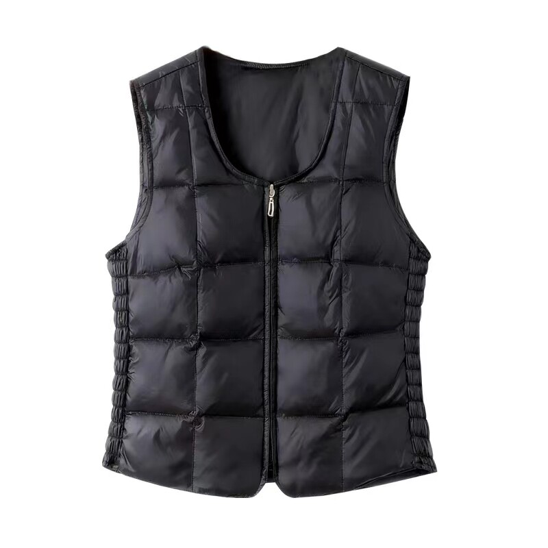 羽绒服马甲背心女士2025秋冬季新款轻薄纯色内穿保暖马夹坎肩内胆