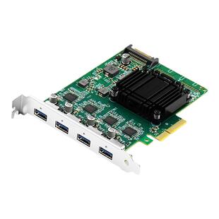 Linkreal USB 3.0扩展卡PCle2.0 x4 转四口 Type A 每口5Gb/s