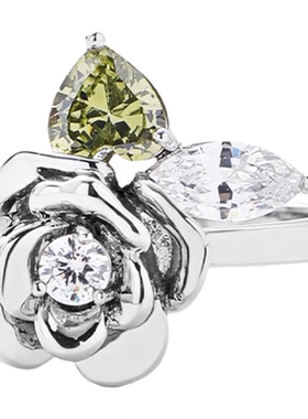 玫瑰花朵戒指女款设计小众独特精致原创高级感装饰开口食指戒指环