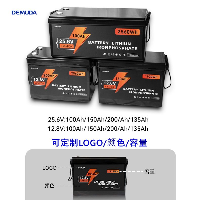 光伏发电系统太阳能磷酸铁电池Battery24V12V锂LifePo4储能