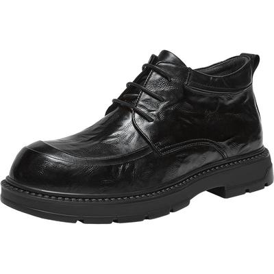 百思图2025冬季商场新款加绒保暖休闲皮鞋时尚商务男鞋WM592DD5