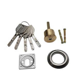 安防锁纯铜大门房门中芯锁芯不锈钢防盗铁门木门老式外装大门锁心