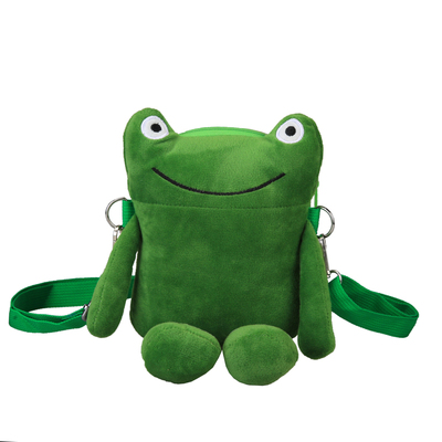OULAILI卡通毛绒小青蛙斜挎包