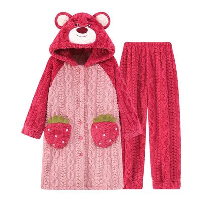 猫人儿童双面珊瑚绒睡衣