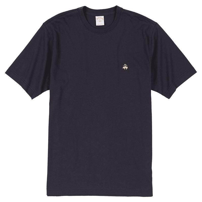 Brooks Brothers/布克兄弟男夏季款刺绣l金羊ogo纯棉圆领短袖T恤