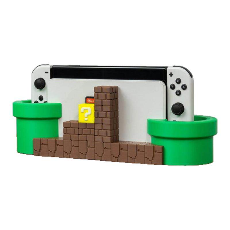 适用switch桌面支架NS/OLED主机卡带收纳充电底座摆件马里奥周边