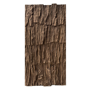 PU木瓦板pu仿木纹板中古风门头外墙装饰板背景墙护墙板仿实木瓦片