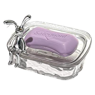 卫生间肥皂盒家用高档轻奢免打孔收纳盒台面置物架双层沥水香皂盒