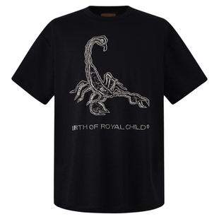 BIRTH OF ROYAL CHILD.BORC 星座TEE天蝎座男女同款宽松纯棉T恤