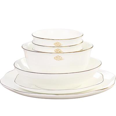 骨瓷餐具碗盘单个轻奢家用