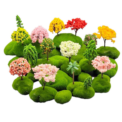 微景观沙盘仿真树桌面塑料装饰