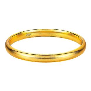 古法传承素面心经金包银9999黄金手镯女纯实心硬金传承手环不掉色