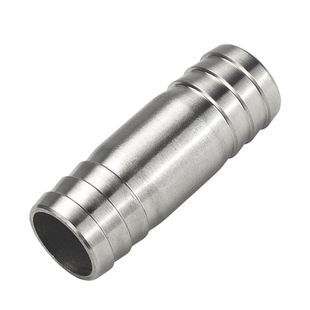 304不锈钢加长双头宝塔接头4分水管皮软管一字直通转接头双插水嘴