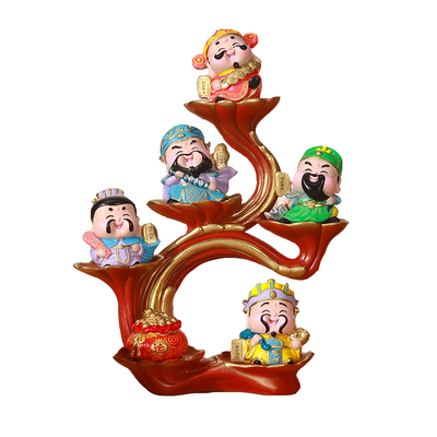 五路财神爷招财摆件装饰品