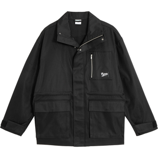 Puma/彪马官方运动男女同款休闲工装时尚翻领防风梭织外套