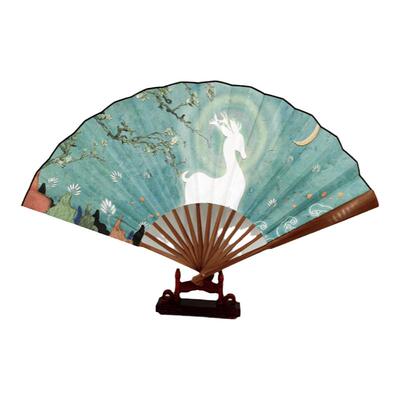 敦煌壁画创意折扇九色鹿飞天扇子