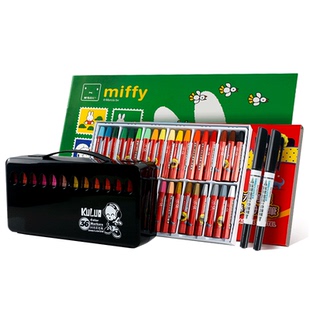 雄狮36色粗头水彩笔儿童绘画组合36色油画棒空白A4图画本双头勾线笔小学生美术画画材料组合套装