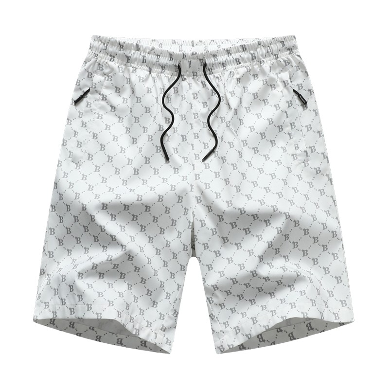 稻草人冰丝短裤男夏季五分裤宽松大码中裤冰感运动休闲裤子大裤衩