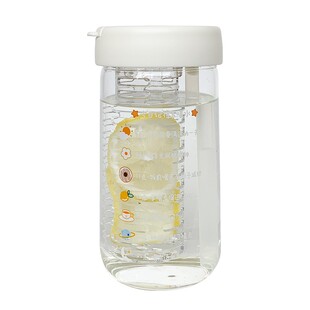 玻璃水杯600ml夏日高颜值女生外出带杯套防摔耐热玻璃吸管杯ins风