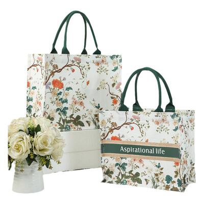 2025新款繁花似锦帆布托特包