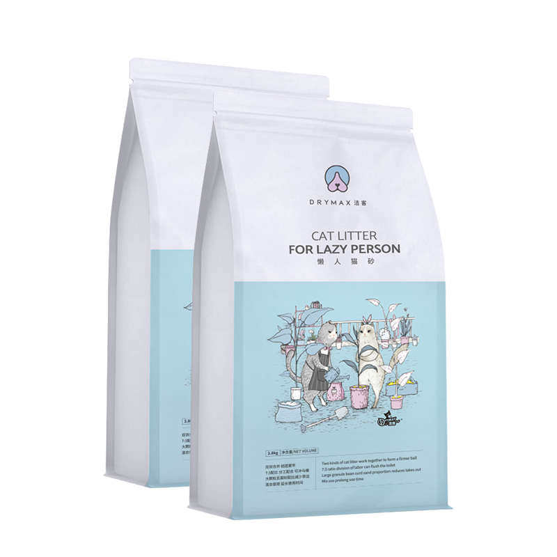 洁客可冲厕所膨润土豆腐混合猫砂猫咪除臭用品猫沙