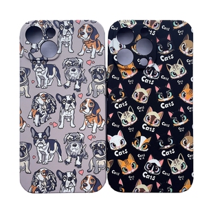 可爱猫咪适用iPhone14promax手机壳15雪纳瑞11巴吉度狗狗13pro夜光x软壳14pro全包13萌宠15promax硅胶14动物