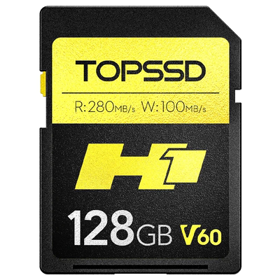 天硕（TOPSSD）高品质SD卡_H1双芯旗舰_相机内存卡_280MB/s_128GB
