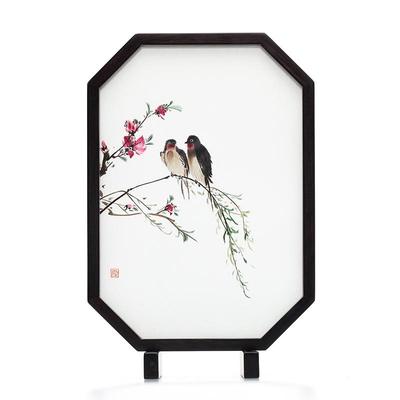 薛氏刺绣纯手工双面苏绣喜上眉梢