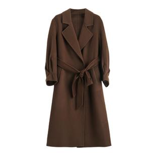 【质感羊毛大衣】25秋冬款双面呢收腰中长款羊毛外套气质大衣女