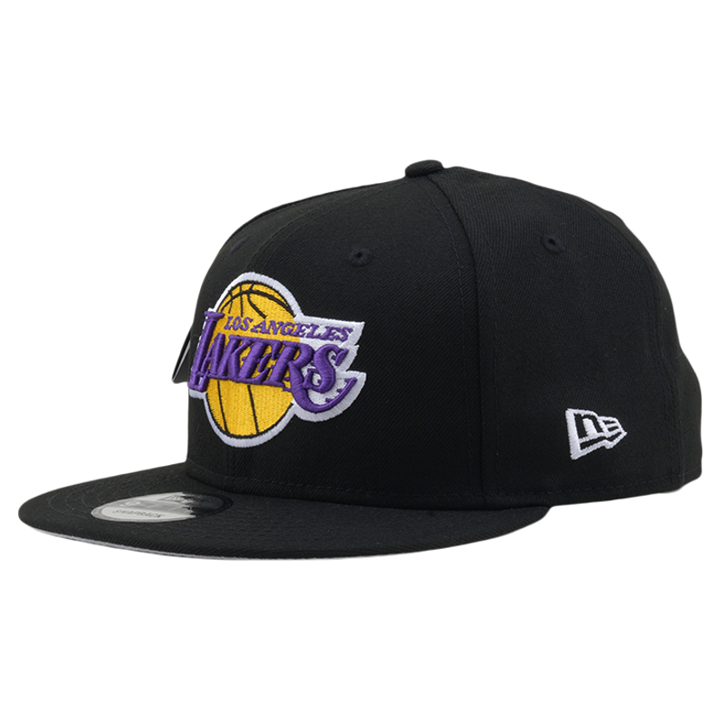 韩国代购NEWERA纽亦华NBA球队棒球帽950平沿硬顶洛杉矶湖人黑色