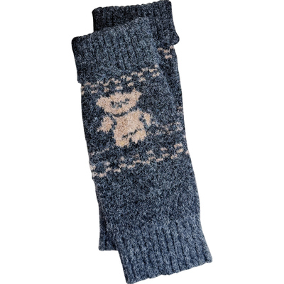 韩版小熊款加厚保暖羊毛混纺袜套