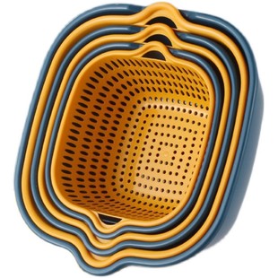 厨房双层洗菜盆沥水篮碗筷塑料家用洗菜篮水果篮收纳大容量食品级