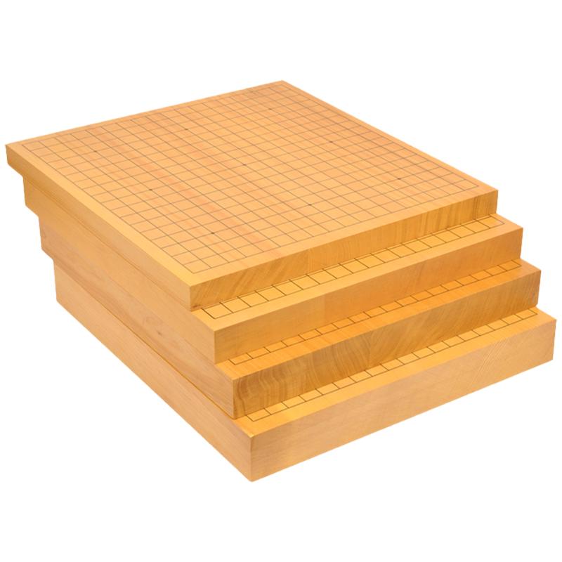 御雅 新榧木棋盤拼木棋桌圍棋象棋實(shí)木棋盤2/4/6/8厘米木質(zhì)棋盤