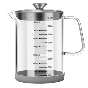 滤油神器油罐壶猪油罐家用厨房储油罐瓶大号高硼硅玻璃过滤油渣壶