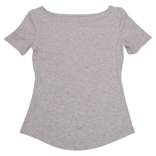 Thingness透气莫代尔一字肩大弹力T恤修身基础百搭短袖