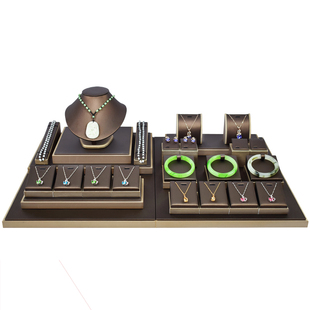 珠宝展示道具玉器首饰架项链手镯耳环翡翠饰品陈列托盘展示架道具